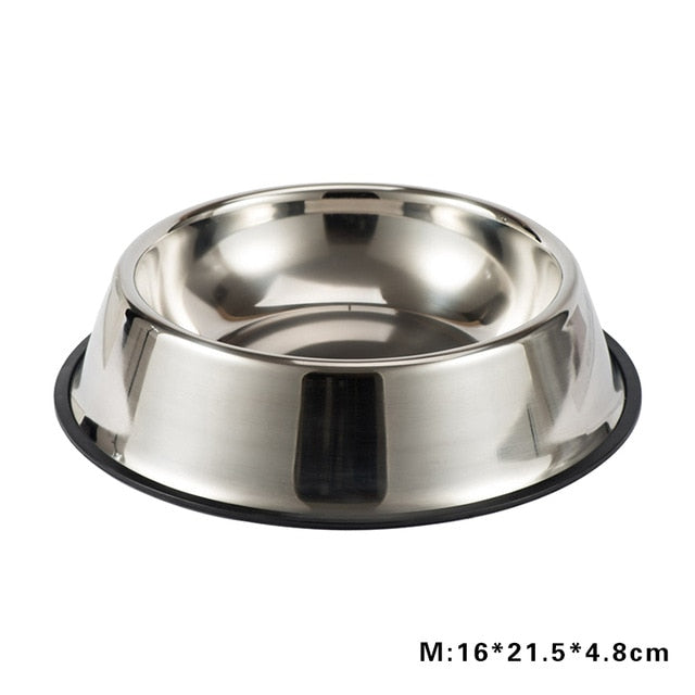 Dog Cat Bowls Stainless Steel Non slip Durable Anti-fall Dogs Feeding Bowls for Small Medium Dogs Cat Placemat Feeder Pet