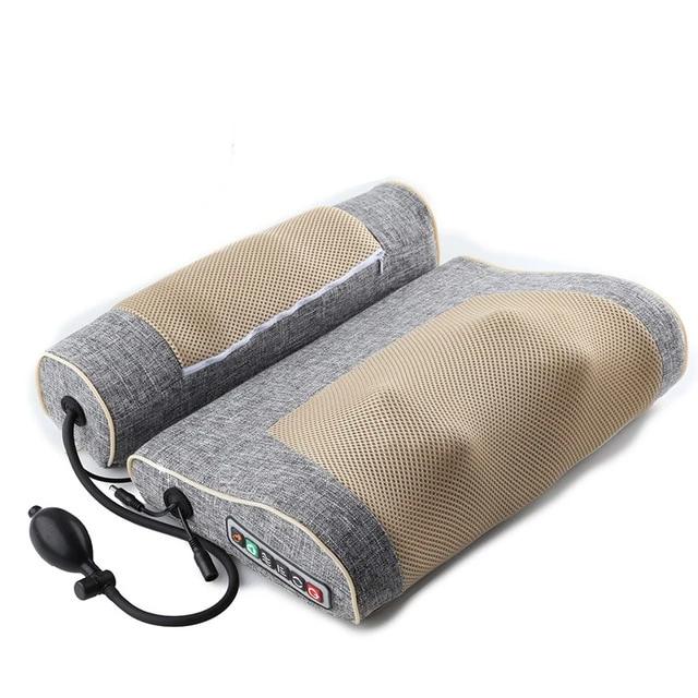 Electric Neck Relaxation Massage Pillow Back Heating Kneading Infrared therapy shiatsu AB Massager