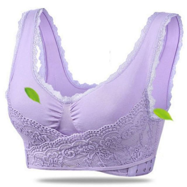 Fashion Front Closure Lace Bra for Women Comfy Cotton Sexy Push Up Bra Full Cup Padded Underwire Support BH Brassiere For BR 3PC