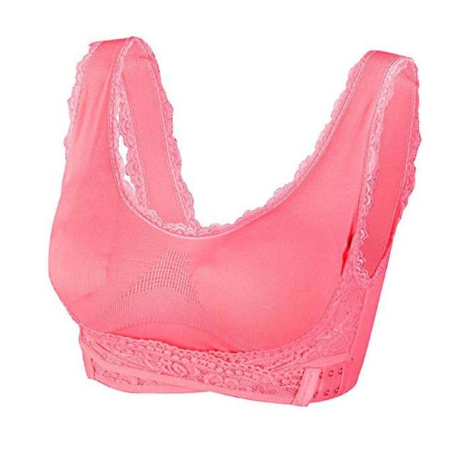Fashion Front Closure Lace Bra for Women Comfy Cotton Sexy Push Up Bra Full Cup Padded Underwire Support BH Brassiere For BR 3PC